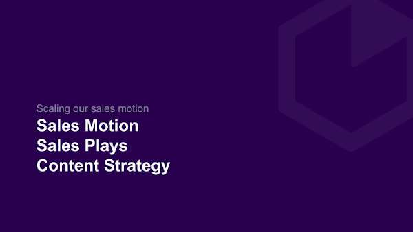 Sales Play & Content Stages